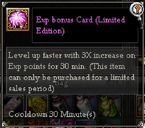 EXP bonus card limited edition.png